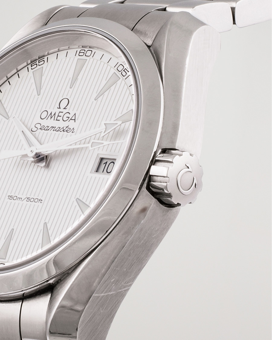 Homme | Omega Pre-Owned Seamaster Aqua Terra Steel White | Omega Pre-Owned | Seamaster Aqua Terra Steel White