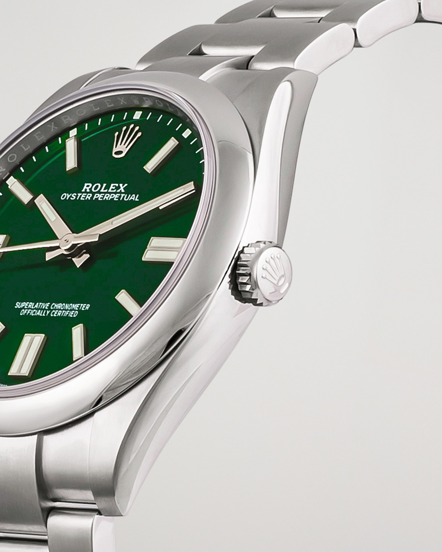 Homme | Rolex Pre-Owned Oyster Perpetual 41 Green Steel | Rolex Pre-Owned | Oyster Perpetual 41 Green Steel