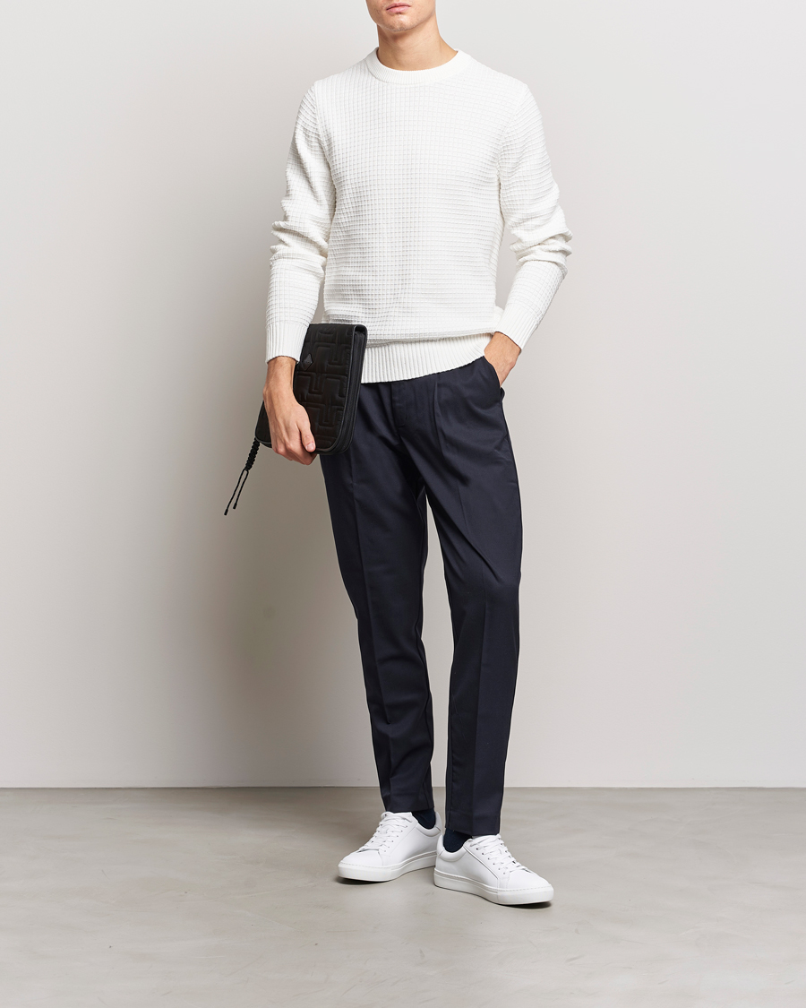 Homme | Pulls Et Tricots | J.Lindeberg | Archer Structure Sweater Cloud White