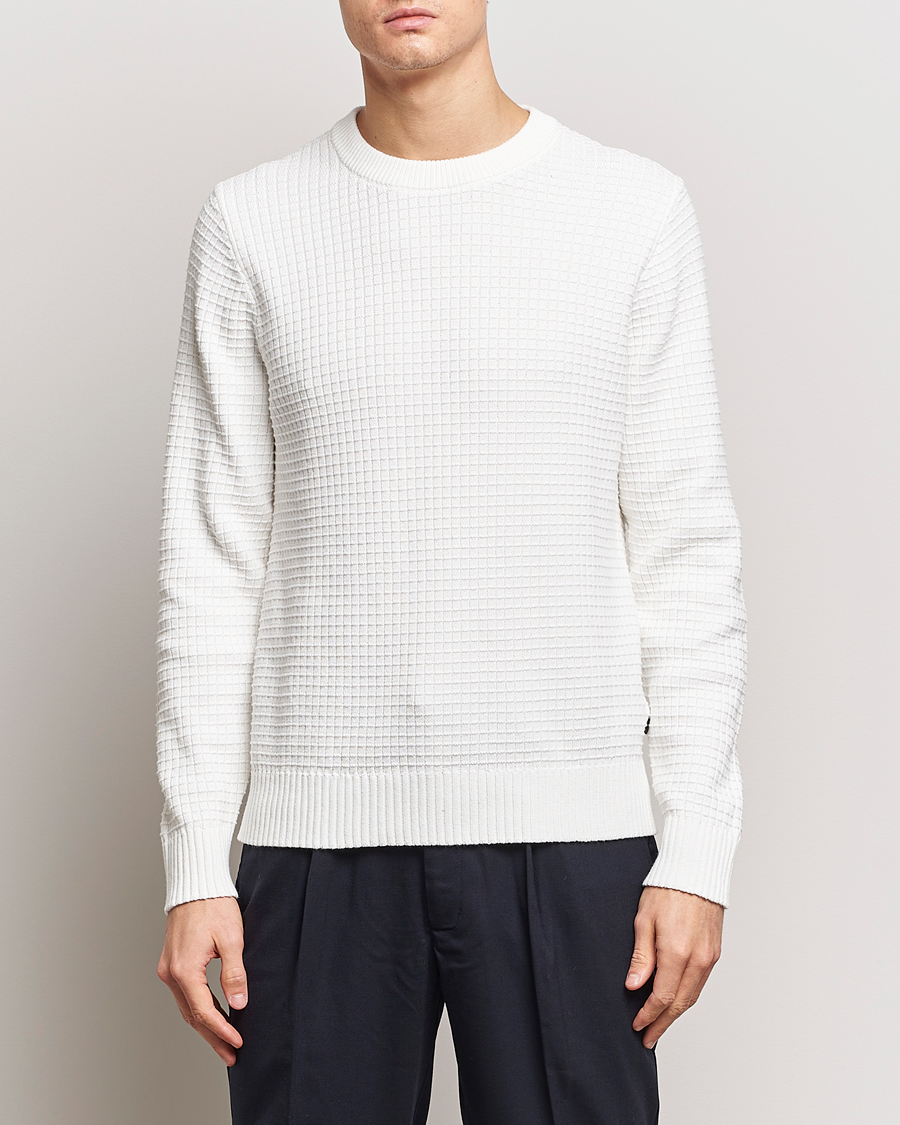 Homme | Pulls Tricotés | J.Lindeberg | Archer Structure Sweater Cloud White