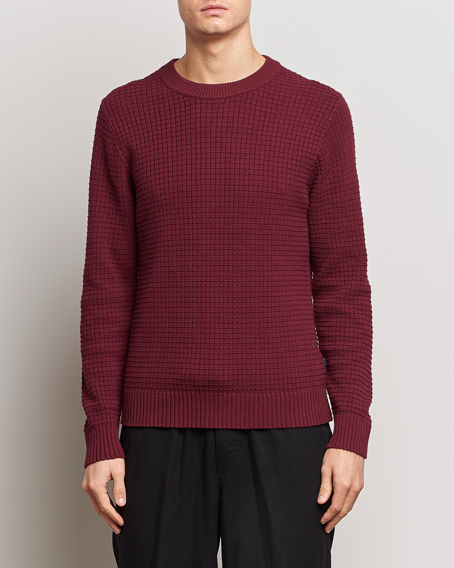 Homme | Soldes Vêtements | J.Lindeberg | Archer Structure Sweater Zinfandel