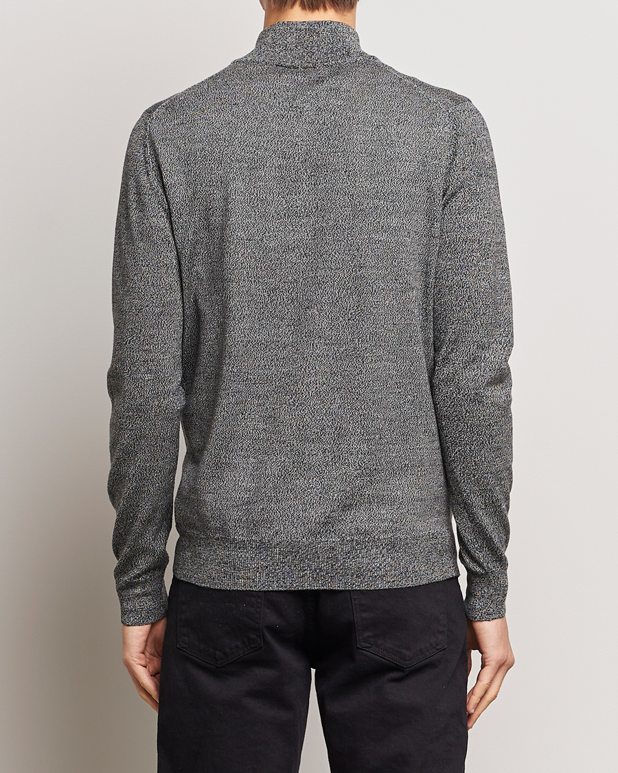 Homme | Pulls Et Tricots | J.Lindeberg | Kiyan Quarter Zip Wool Sweater Black Melange