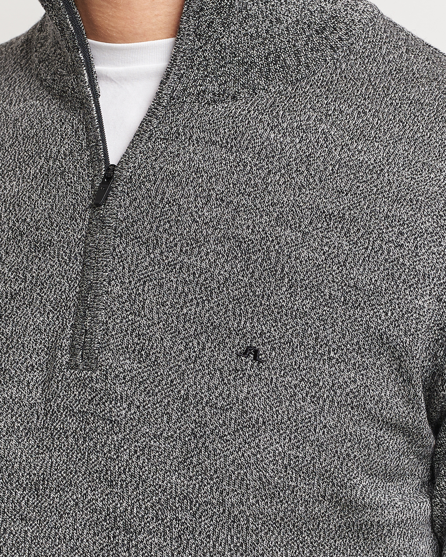 Homme | Pulls Et Tricots | J.Lindeberg | Kiyan Quarter Zip Wool Sweater Black Melange