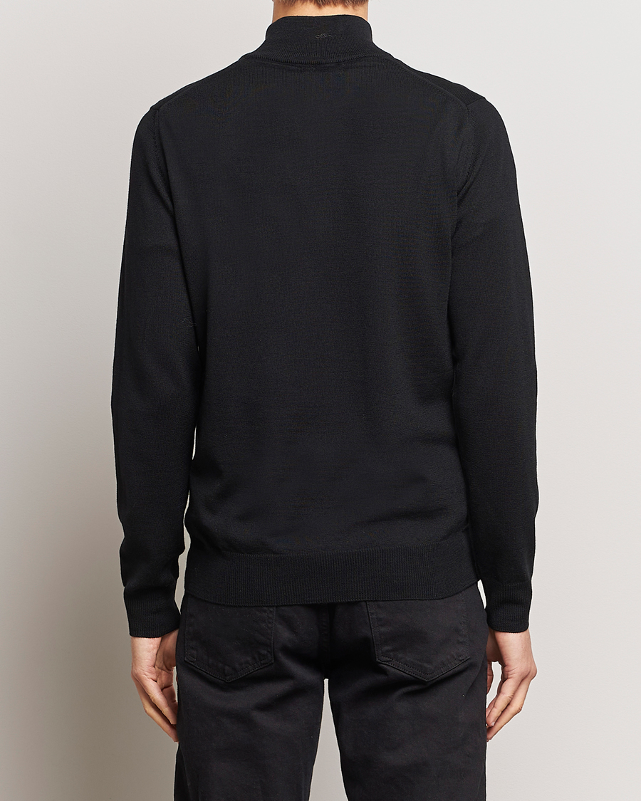Homme | Pulls Et Tricots | J.Lindeberg | Kiyan Quarter Zip Wool Sweater Black