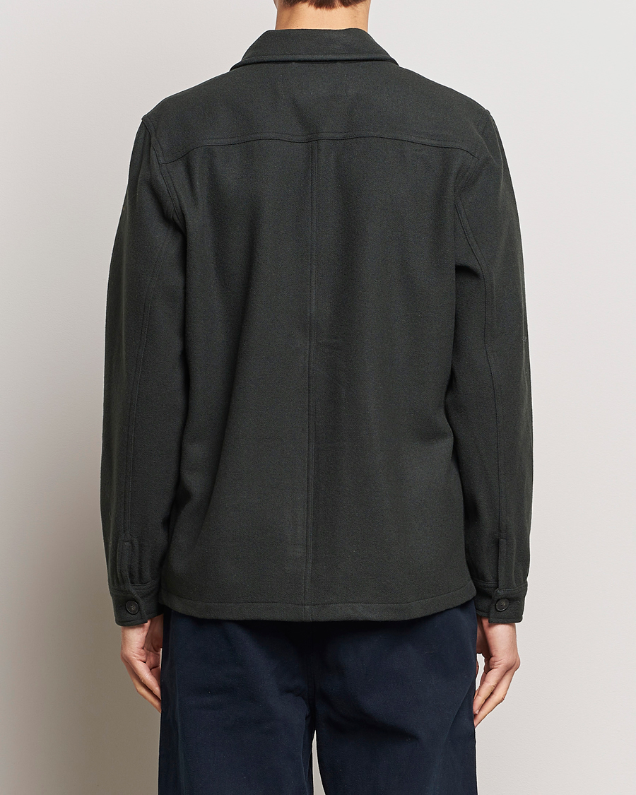 Homme | Chemises | A Day's March | Original Wool Overshirt Seaweed