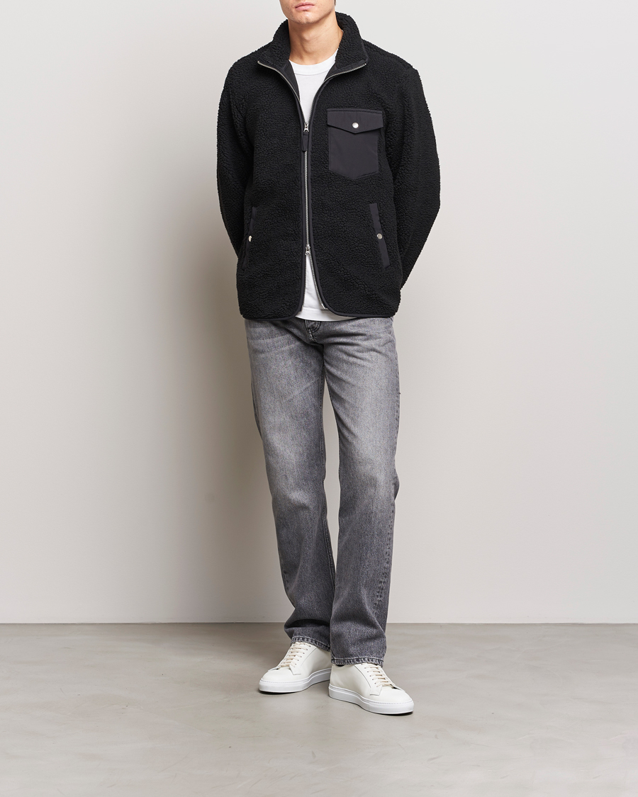 Homme | Pulls Et Tricots | A Day's March | Tone Pile Fleece Jacket Black