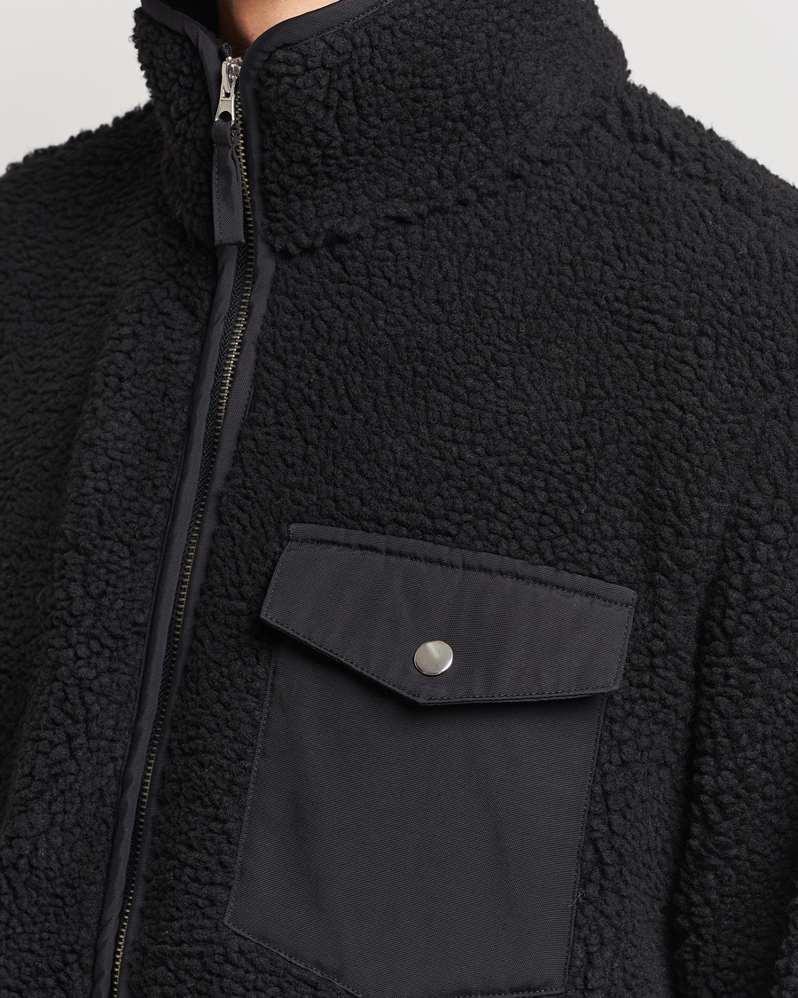 Homme | Pulls Et Tricots | A Day's March | Tone Pile Fleece Jacket Black
