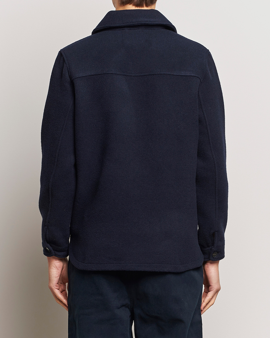 Homme | Chemises | A Day's March | Epernay Wool Overshirt Navy