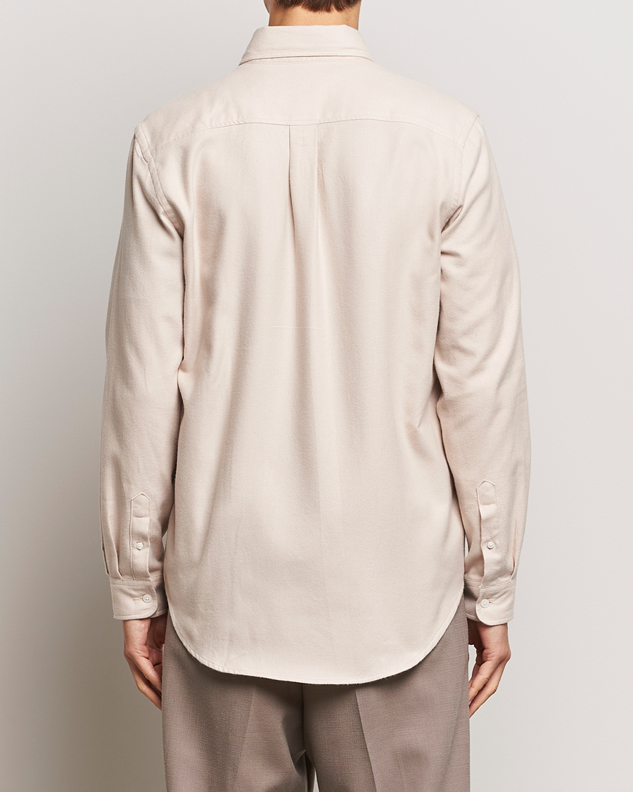Homme | Chemises | A Day's March | Moorgate Light Flanell Shirt Taupe Melange
