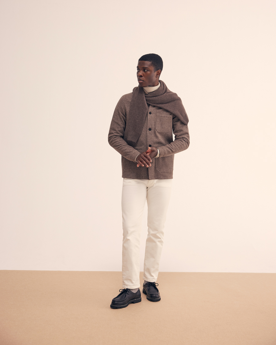 Homme | Chemises | A Day's March | Redhill Heavy Flanell Shirt Sand