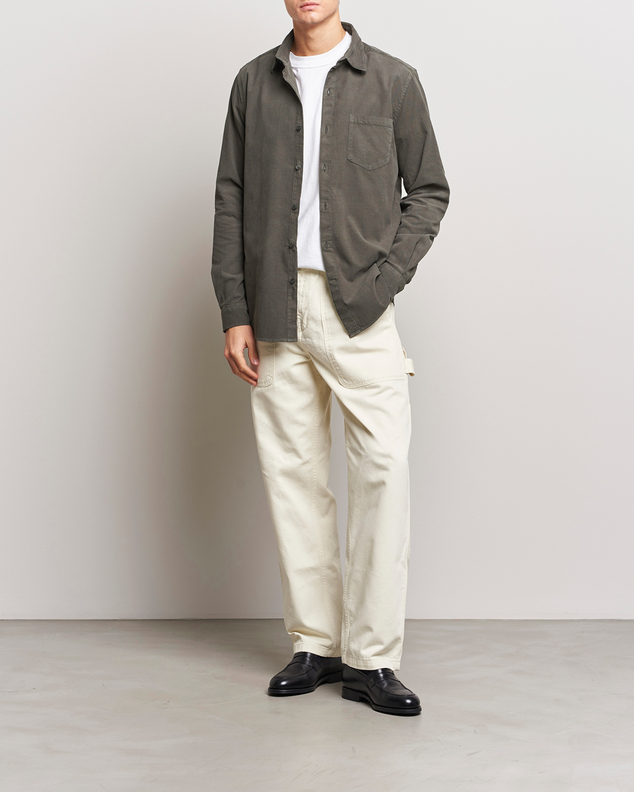 Homme | Chemises | A Day's March | Daintree Baby Cord Shirt Olive