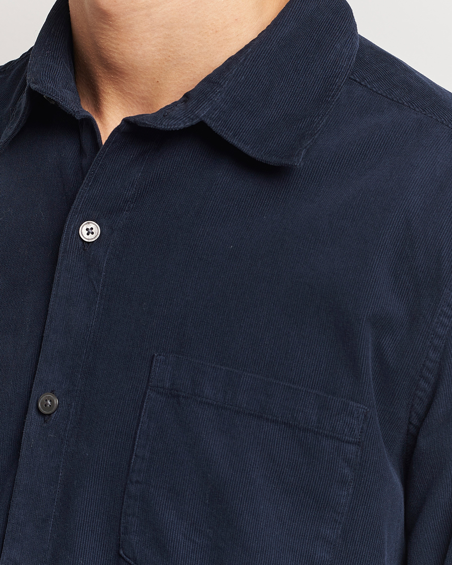 Homme | Chemises | A Day's March | Daintree Baby Cord Shirt Navy