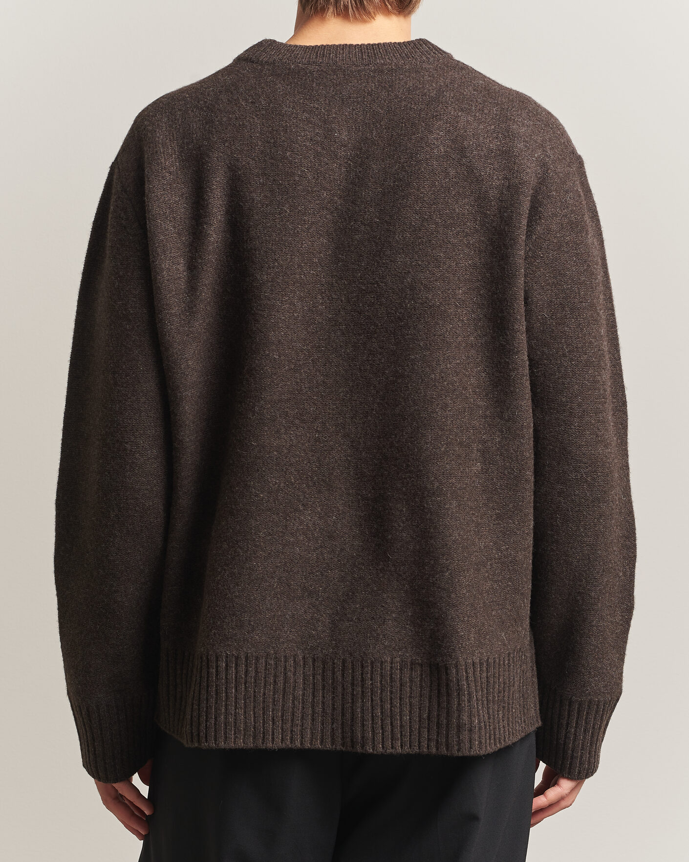 Homme | Pulls Et Tricots | A Day's March | Tietar Boiled Merino Sweater Java Brown