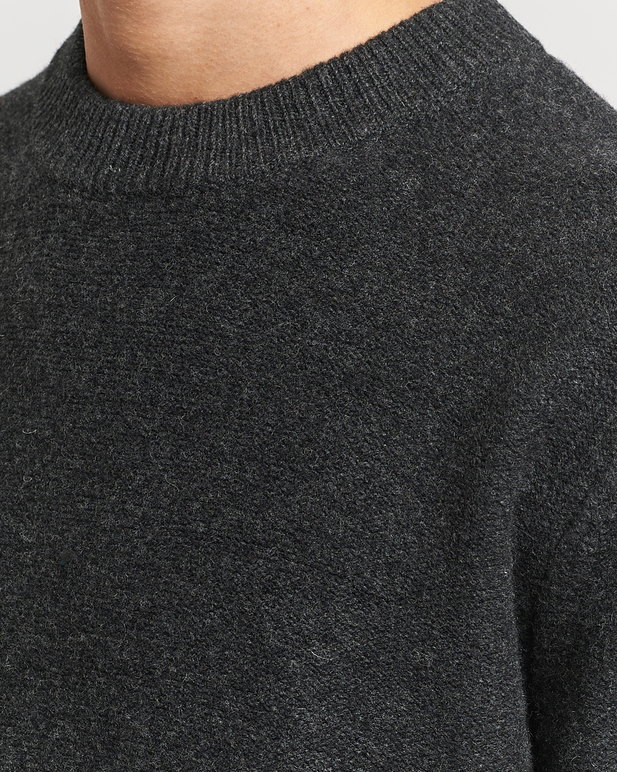 Homme | Pulls Et Tricots | A Day's March | Tietar Boiled Merino Sweater Anthracite