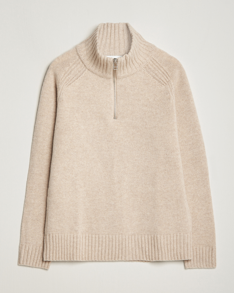 Homme | Pulls Et Tricots | A Day's March | Cullan Wool Half-Zip Sand