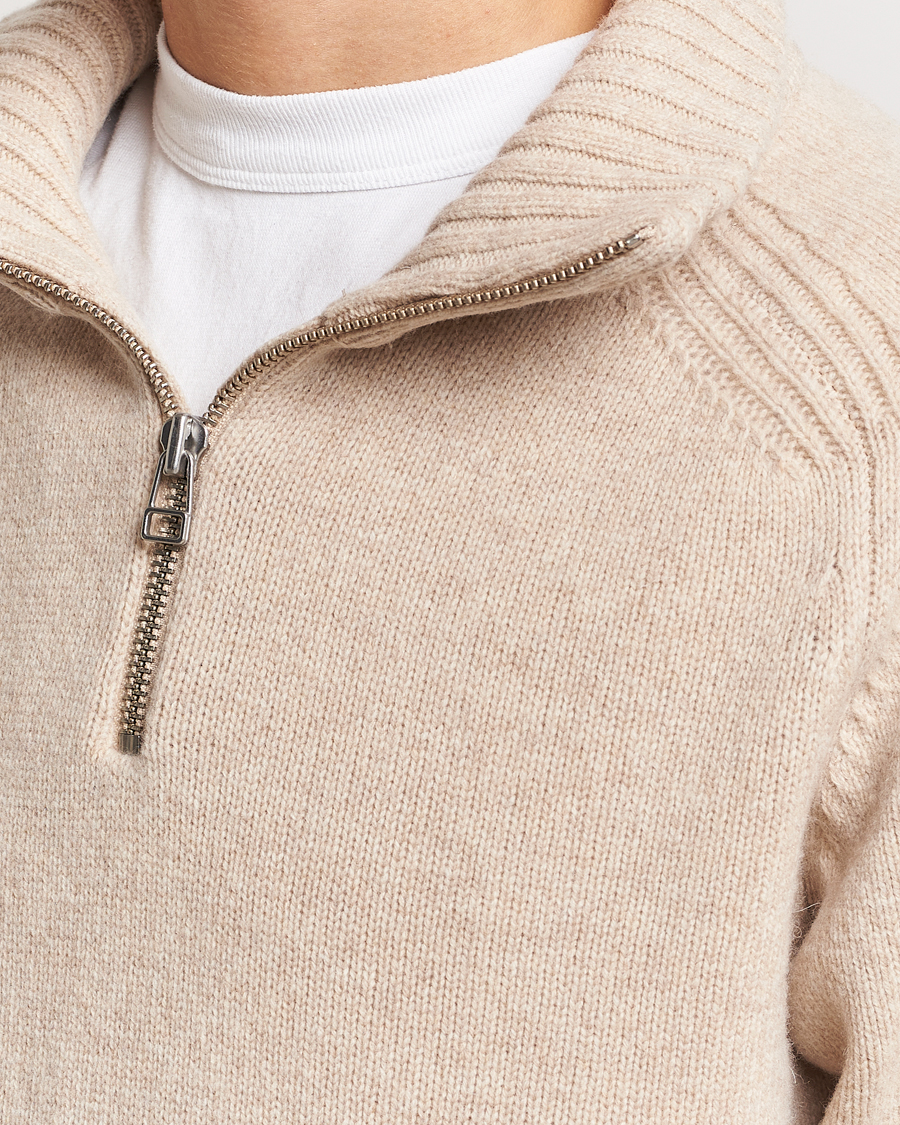 Homme | Pulls Et Tricots | A Day's March | Cullan Wool Half-Zip Sand