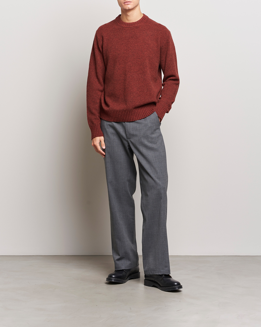 Homme | Pulls Et Tricots | A Day's March | Marlow Lambswool Crew Zinfandel