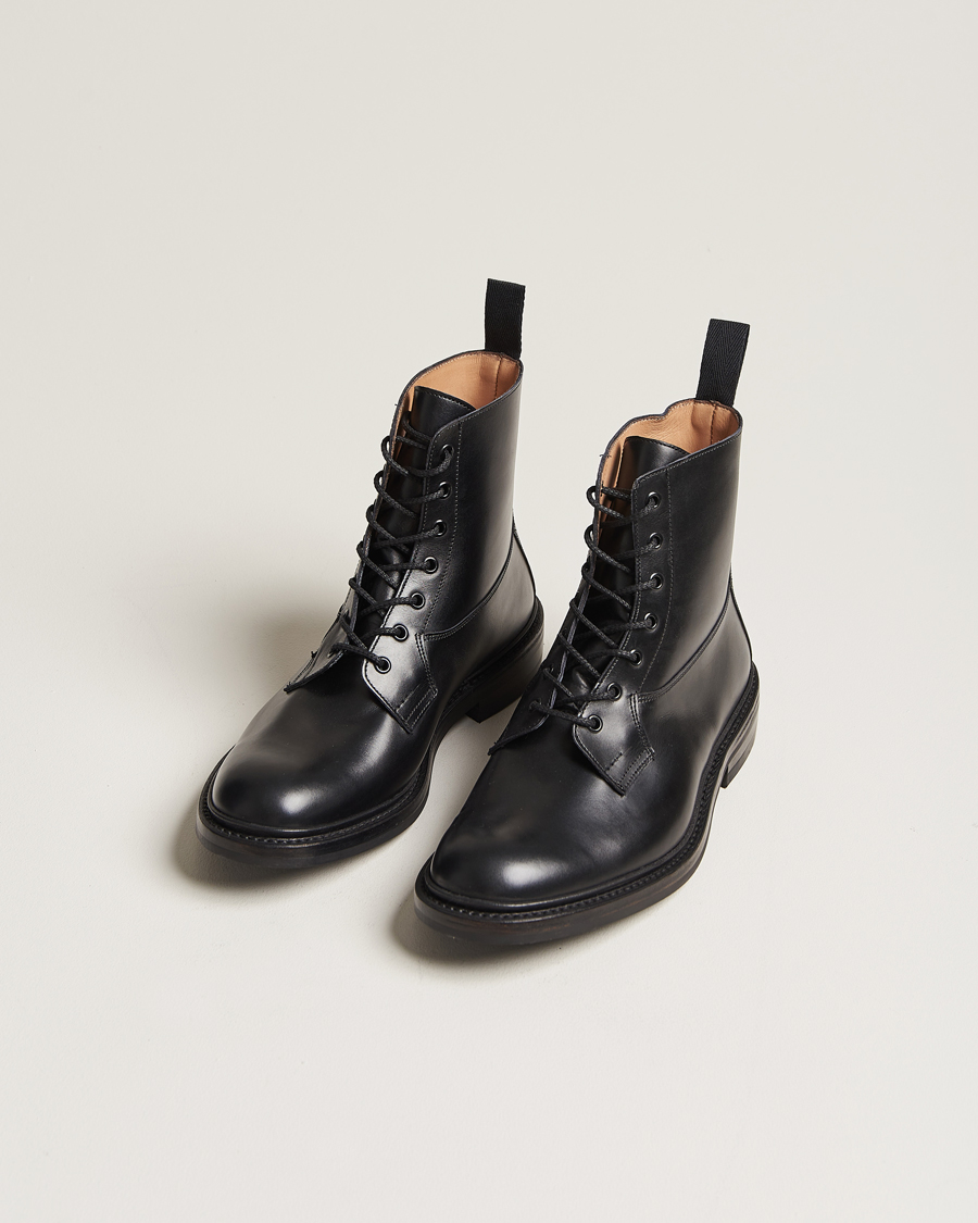 Homme | Bottes | Tricker's | Burford Dainite Country Boots Black Calf