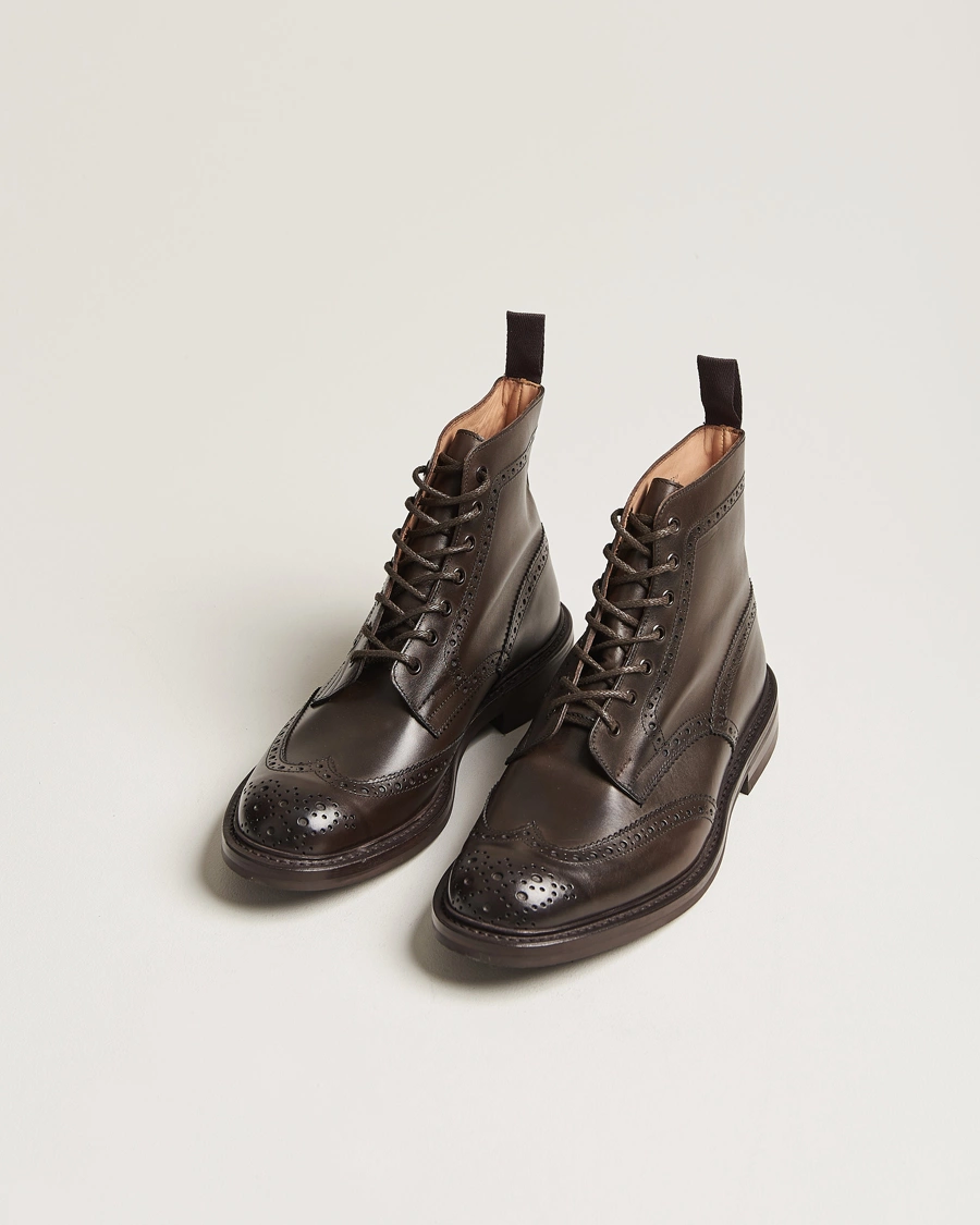 Homme | Handgjorda skor - Skoblockskampanj | Tricker\'s | Stow Dainite Country Boots Espresso Calf