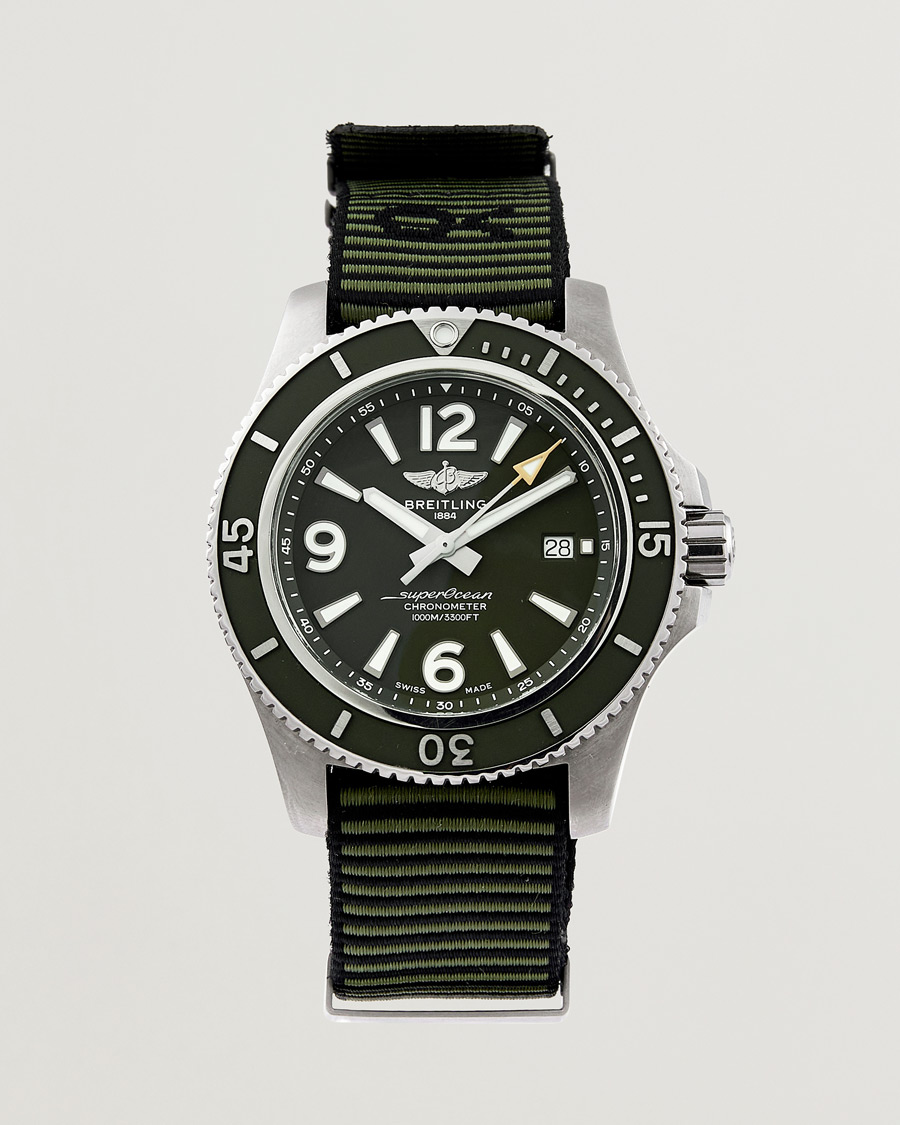 Homme | Breitling Pre-Owned Superocean 44 Outerknown A17367 Steel Green | Breitling Pre-Owned | Superocean 44 Outerknown A17367 Steel Green