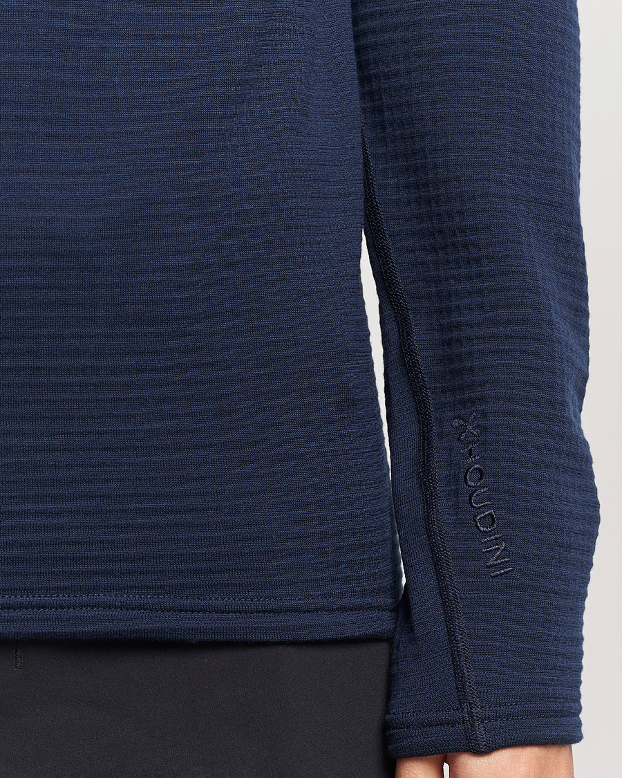 Homme | Pulls Et Tricots | Houdini | Desoli Merino Thermal Crew Blue Illusion