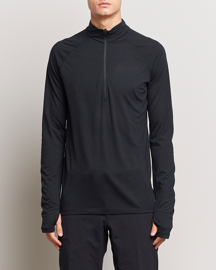 Homme | Pulls Et Tricots | Houdini | Desoli Merino Light Half Zip True Black