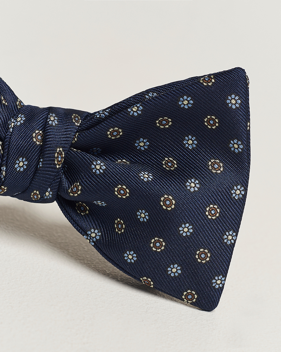 Homme | E. Marinella Silk Bow Tie Navy | E. Marinella | Silk Bow Tie Navy