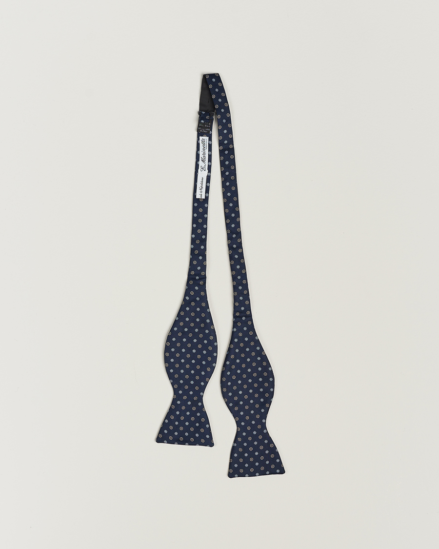 Homme | E. Marinella Silk Bow Tie Navy | E. Marinella | Silk Bow Tie Navy