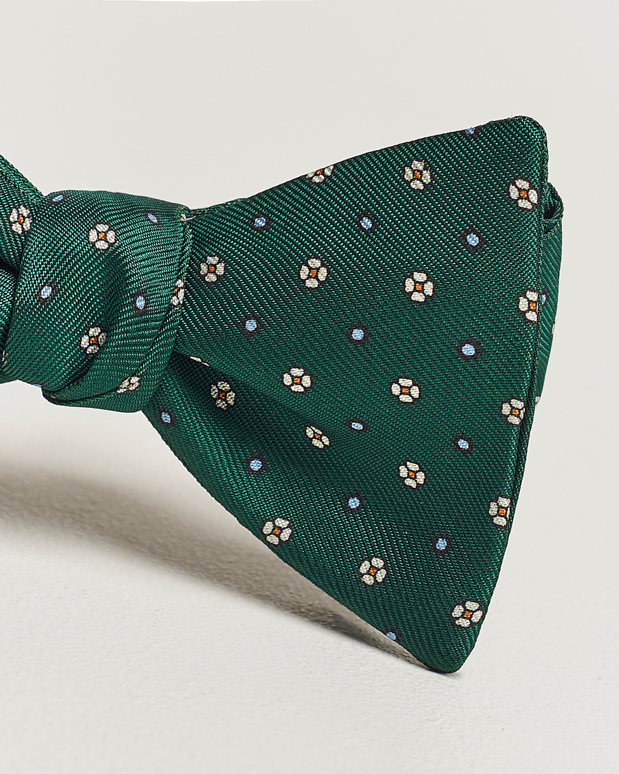 Homme | E. Marinella Silk Bow Tie Dark Green | E. Marinella | Silk Bow Tie Dark Green