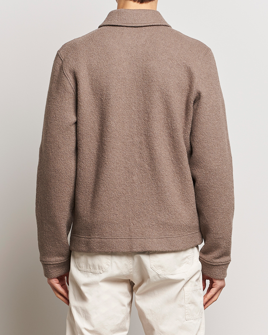 Homme | Pulls Et Tricots | Samsøe Samsøe | Hannes Boiled Wool Full Zip Fallen Rock
