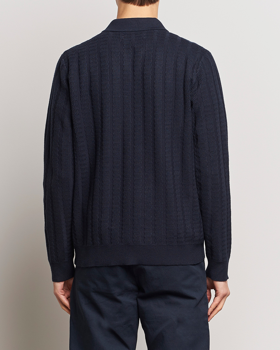 Homme | Pulls Et Tricots | Samsøe Samsøe | Gabriel Structured Knitted Half Zip Salute Navy