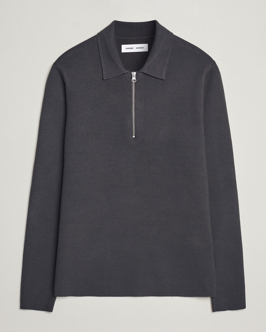 Homme | Pulls Et Tricots | Samsøe Samsøe | Guna Half Zip Volcanic Ash