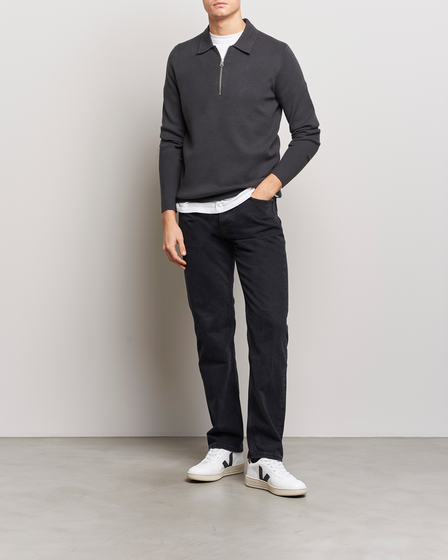 Homme | Pulls Et Tricots | Samsøe Samsøe | Guna Half Zip Volcanic Ash