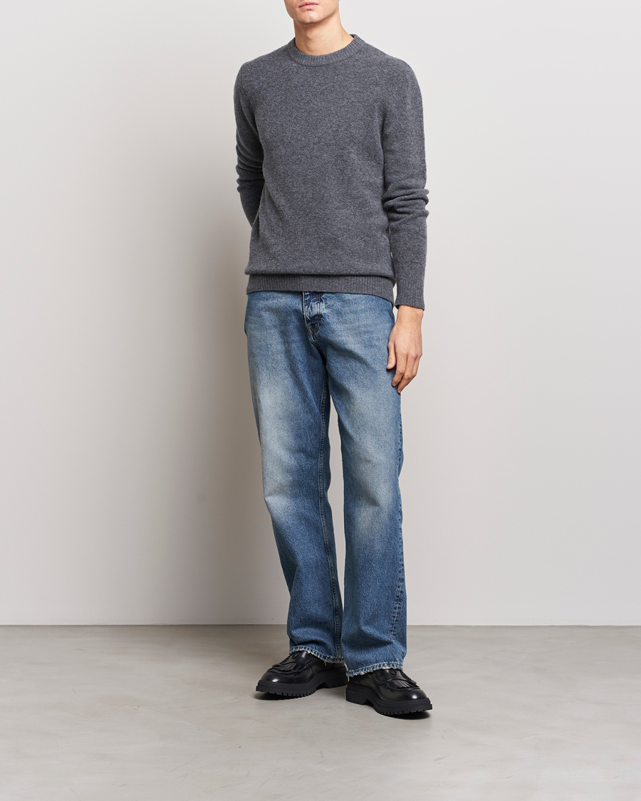 Homme | Pulls Et Tricots | Samsøe Samsøe | Butler Yak Crew Neck Dark Grey Melange