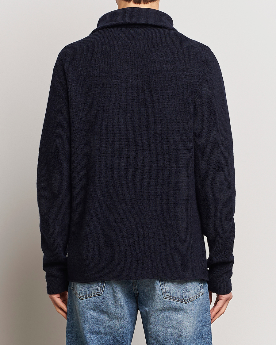 Homme | Pulls Et Tricots | NN07 | Carl Rib Knitted Half Zip Navy Blue
