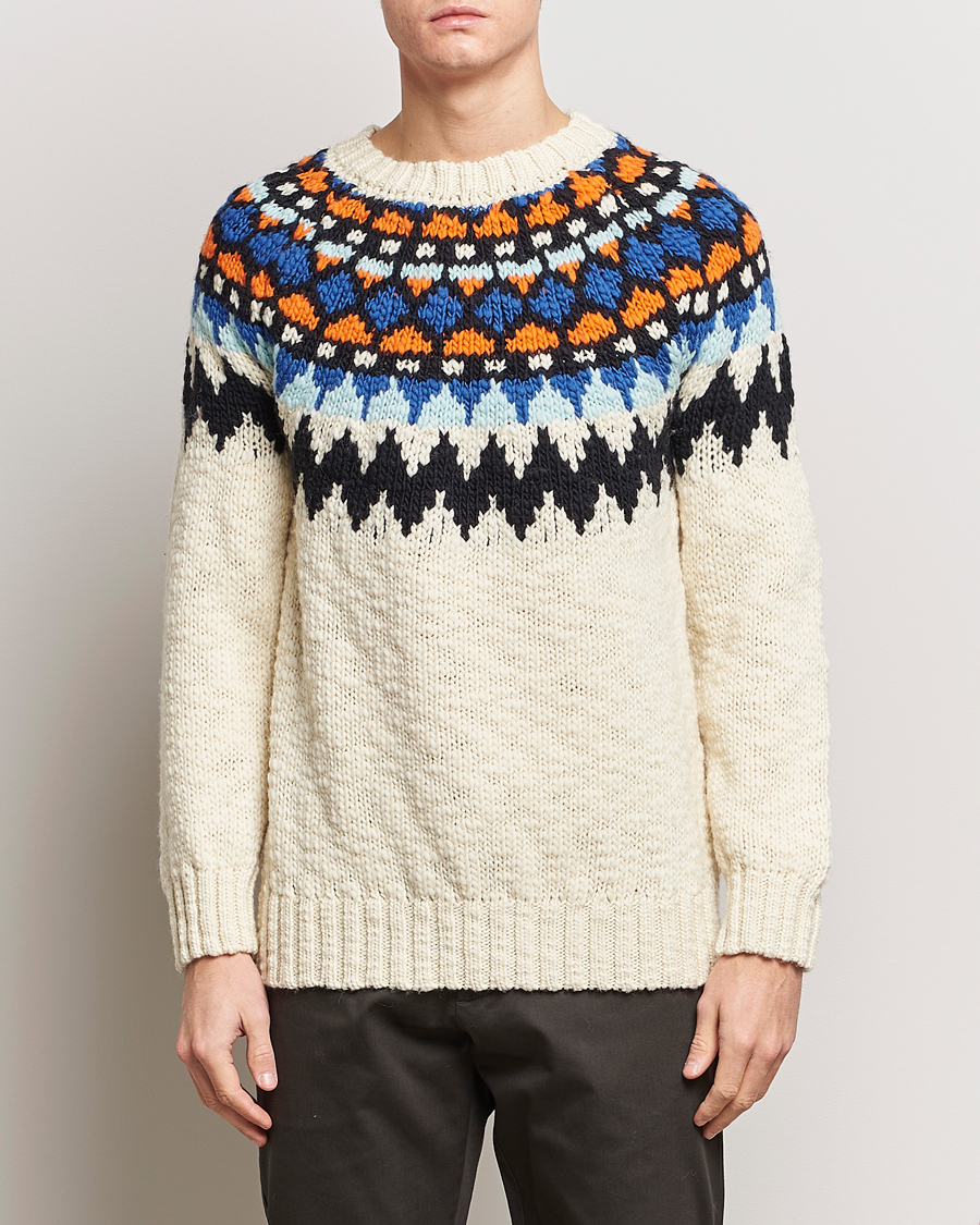 Homme | Soldes Vêtements | NN07 | Felix Nordic Wool Sweater Ecru Multi