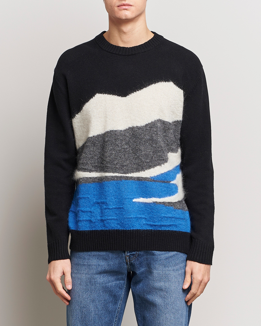Homme | Soldes | NN07 | Jason Mohair Wool Sweater Black Multi