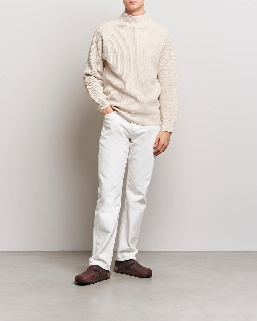 Homme | Pulls Et Tricots | NN07 | Liam Mock Neck Sweater Nature Melange