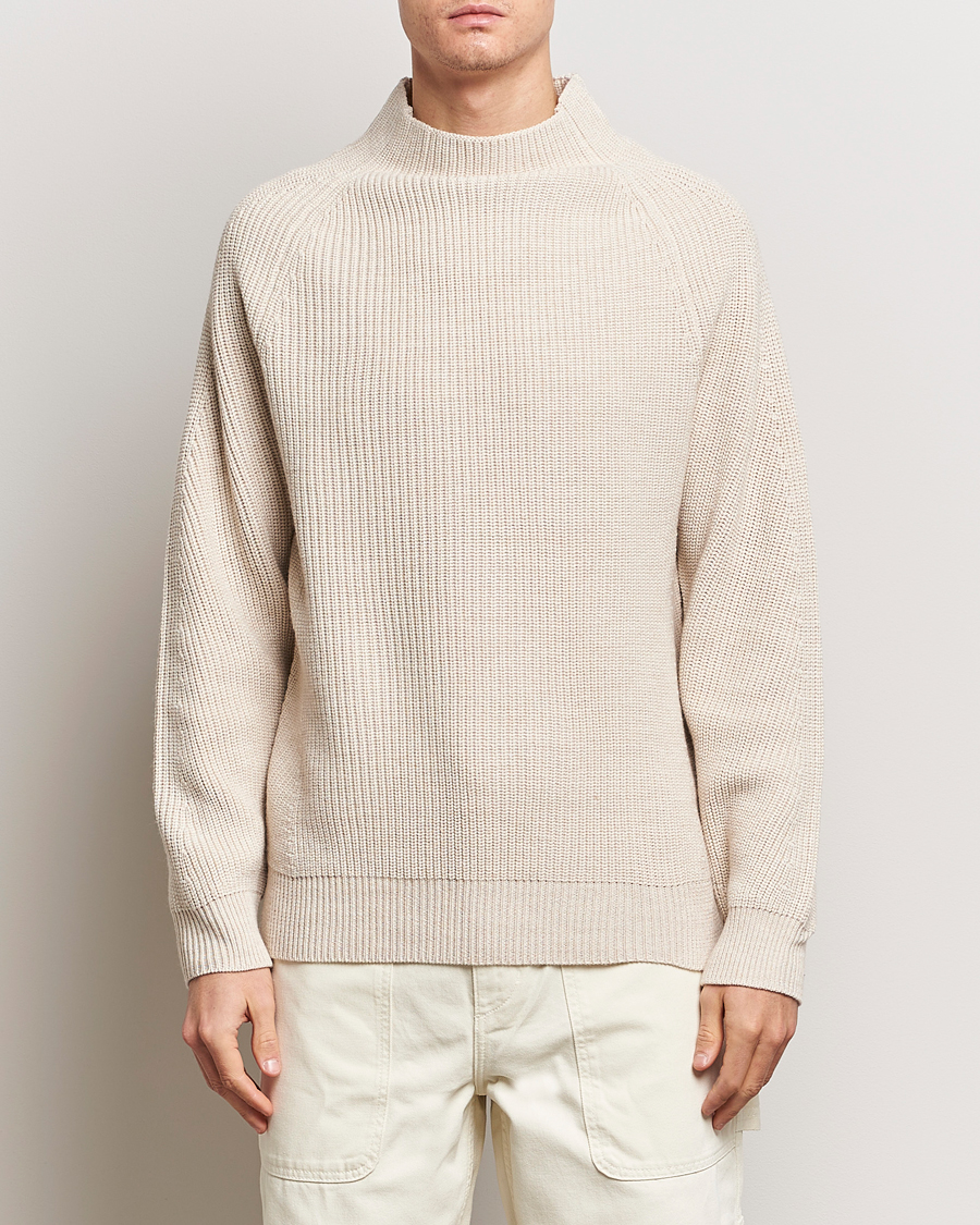 Homme | Soldes Vêtements | NN07 | Liam Mock Neck Sweater Nature Melange