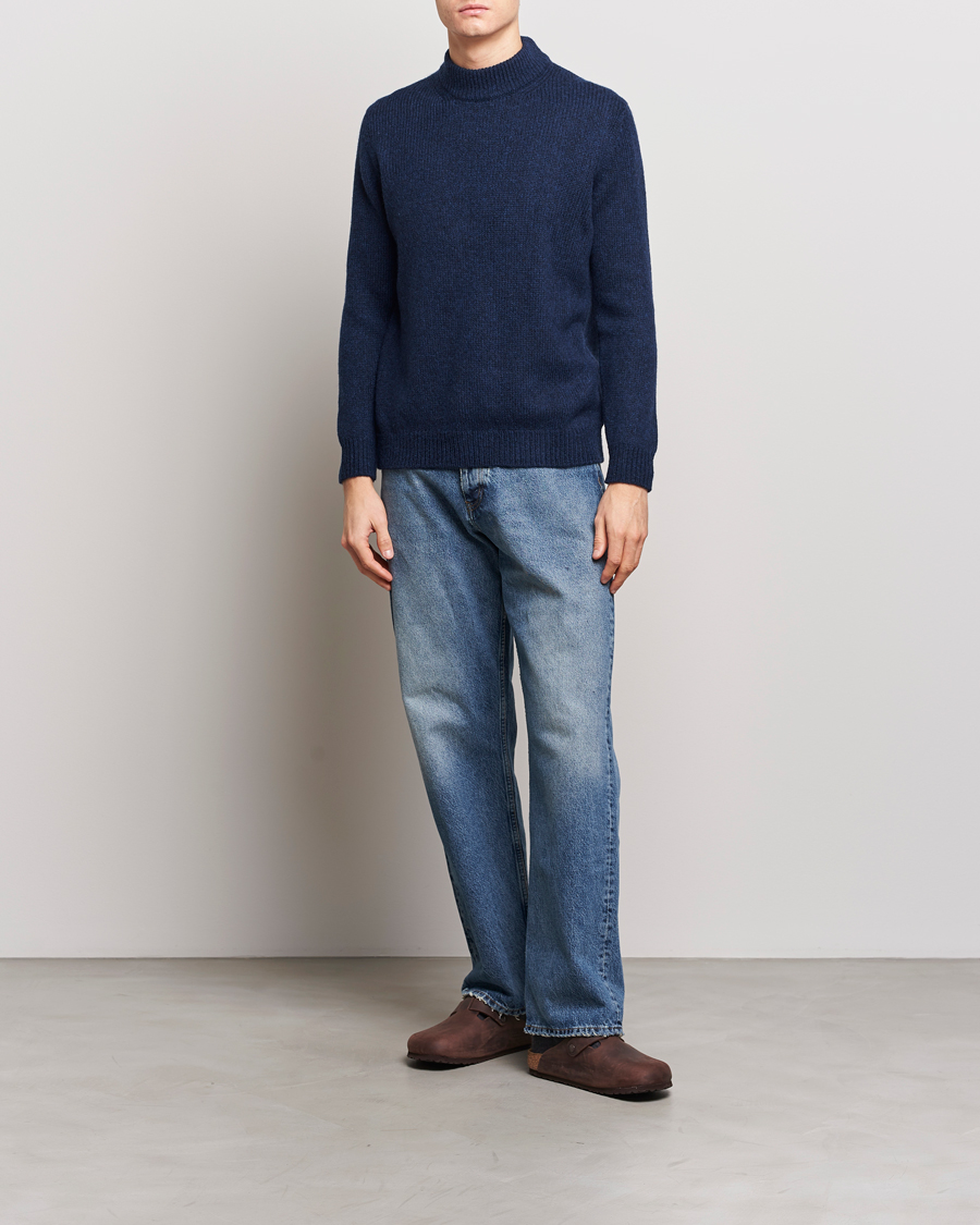 Homme | Pulls Et Tricots | NN07 | Nick Mock Neck Sweater Navy Blue