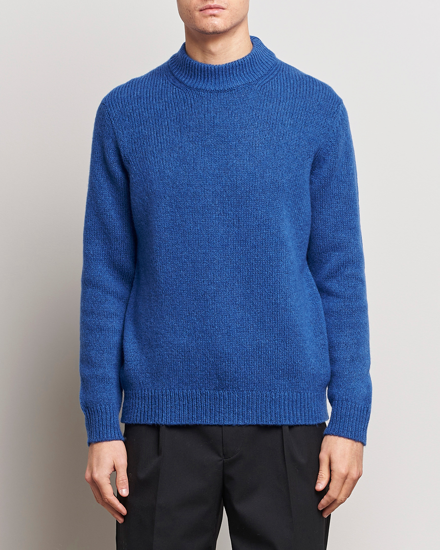 Homme | Pulls Tricotés | NN07 | Nick Mock Neck Sweater Blue