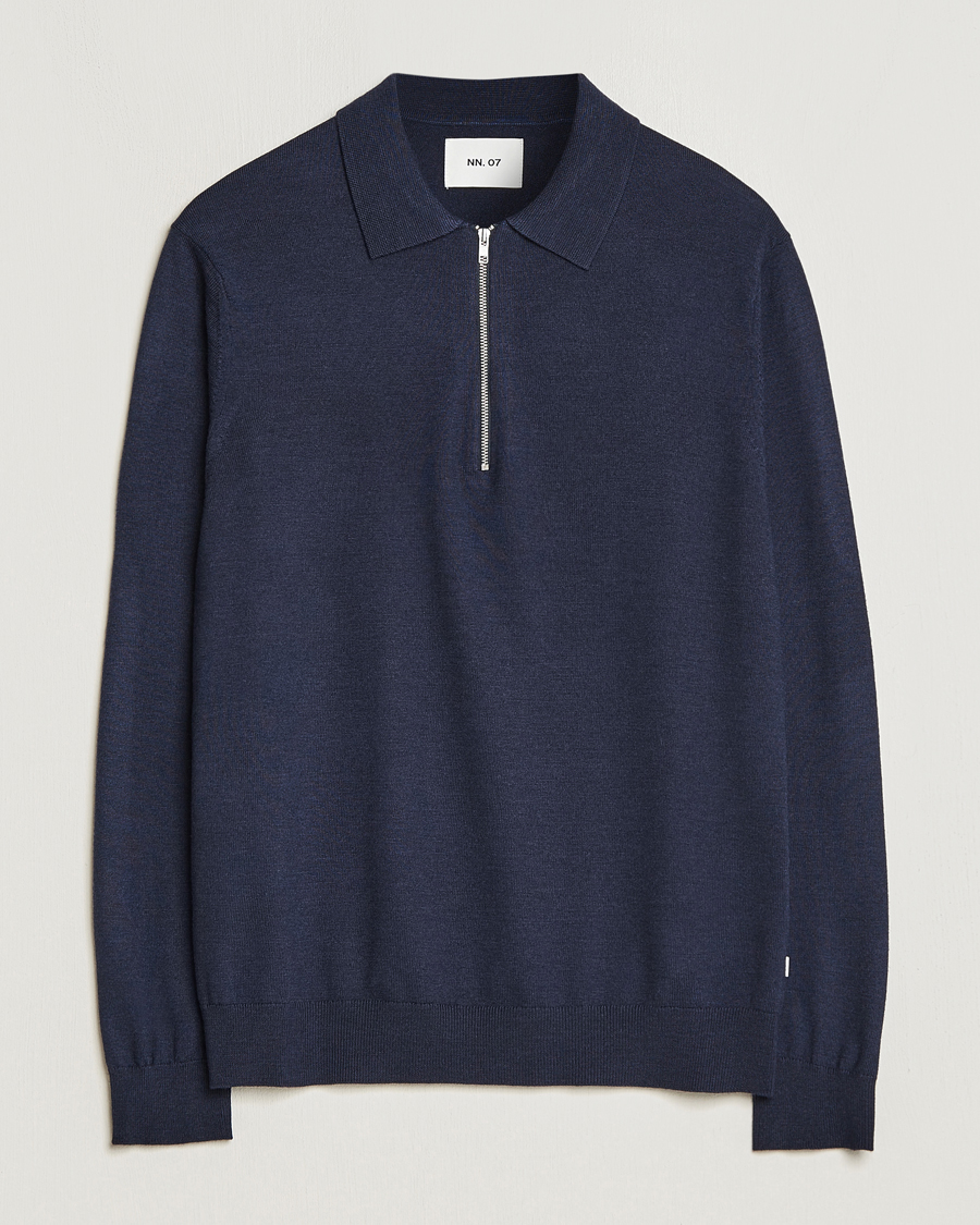 Homme | Pulls Et Tricots | NN07 | Sergio Half Zip Navy Melange