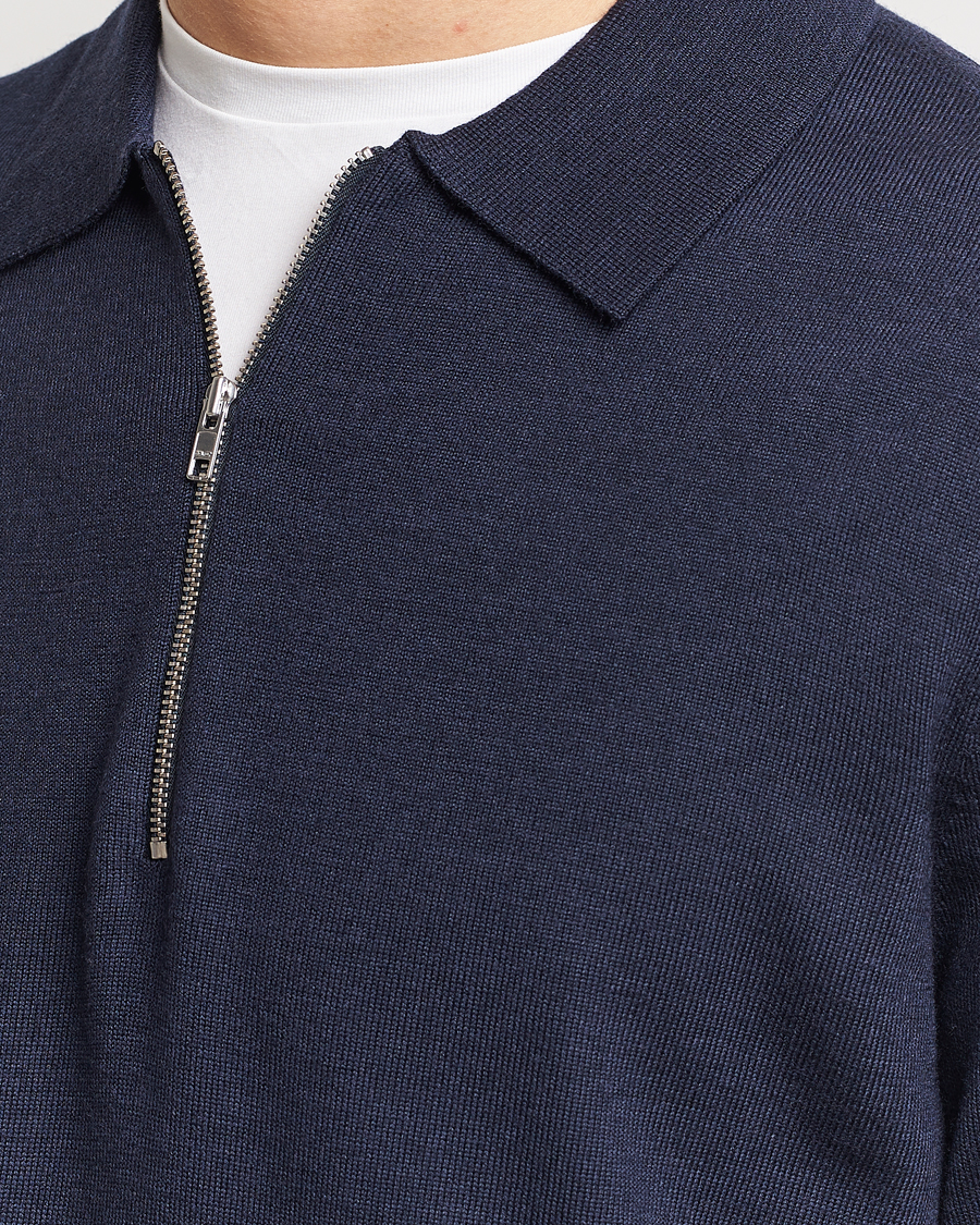 Homme | Pulls Et Tricots | NN07 | Sergio Half Zip Navy Melange