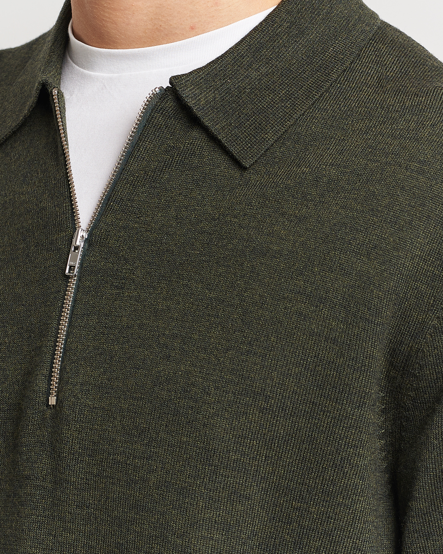 Homme | Pulls Et Tricots | NN07 | Sergio Half-Zip Polo Dark Green