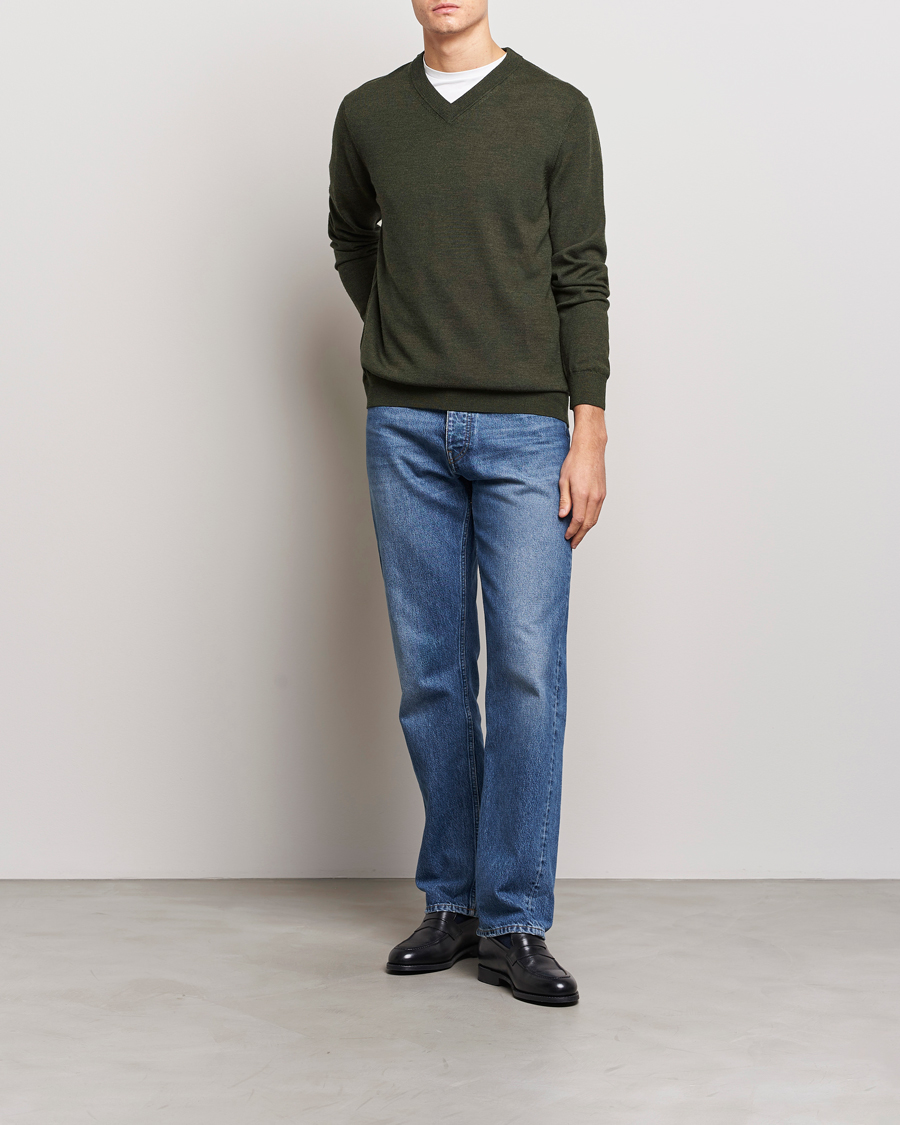 Homme | Pulls Et Tricots | NN07 | Sergio V-Neck Pullover Dark Green