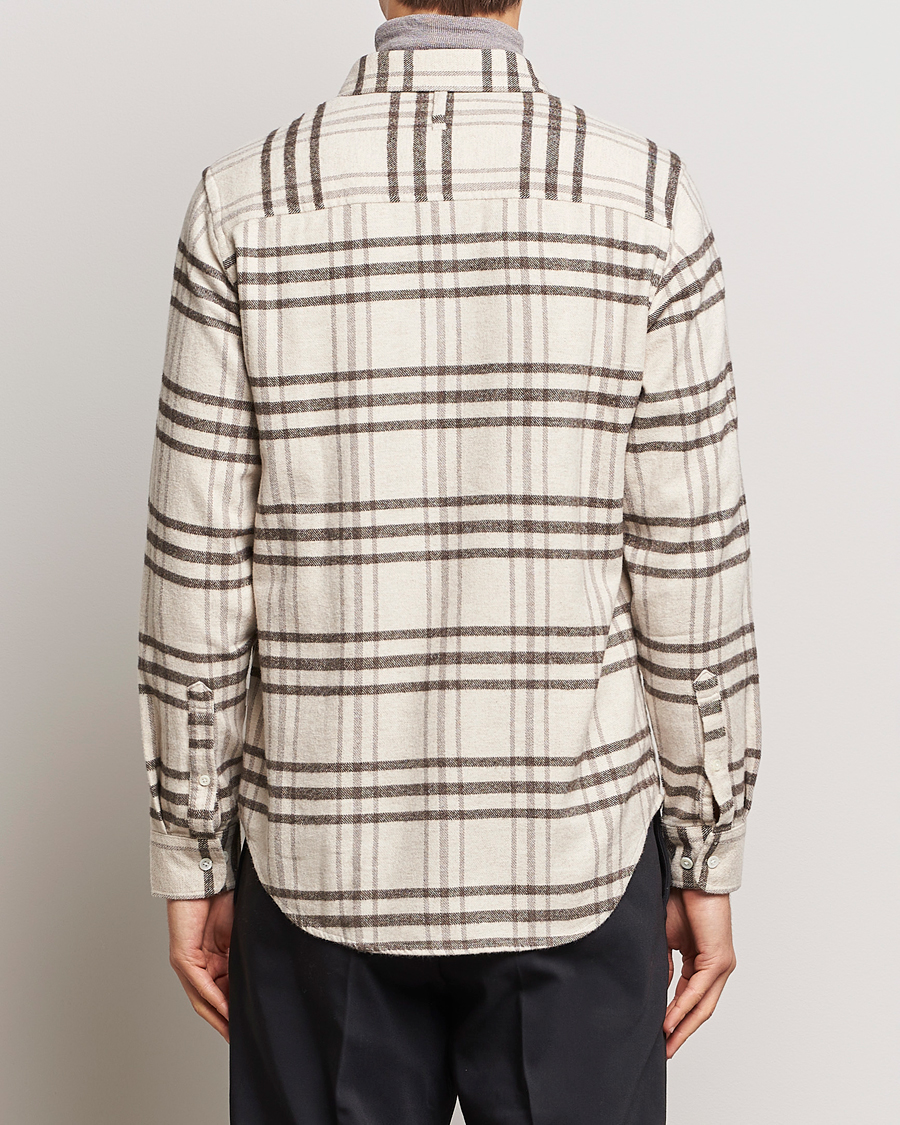 Homme | Chemises | NN07 | Arne Checked Cotton Shirt Creme