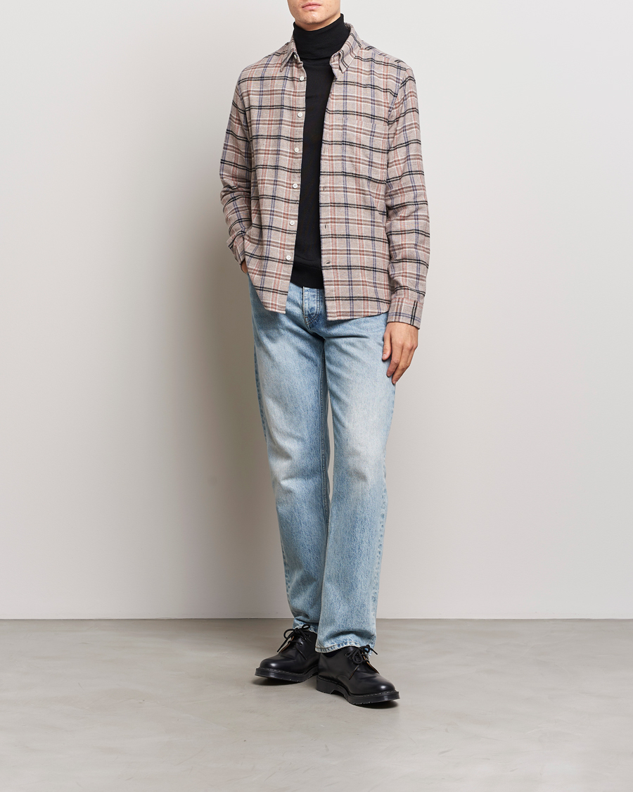 Homme | Chemises | NN07 | Arne Checked Cotton Shirt Pastel