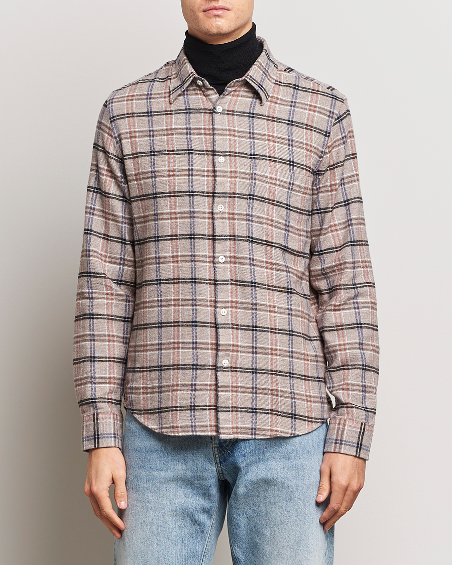 Homme | Soldes Vêtements | NN07 | Arne Checked Cotton Shirt Pastel