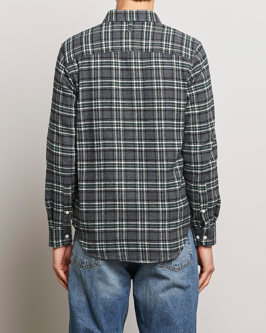 Homme | Chemises | NN07 | Arne Checked Cotton Shirt Dark Grey