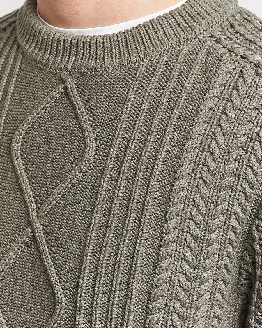 Homme | Pulls Et Tricots | NN07 | Caleb Cable Knit Sweater Khaki Sand